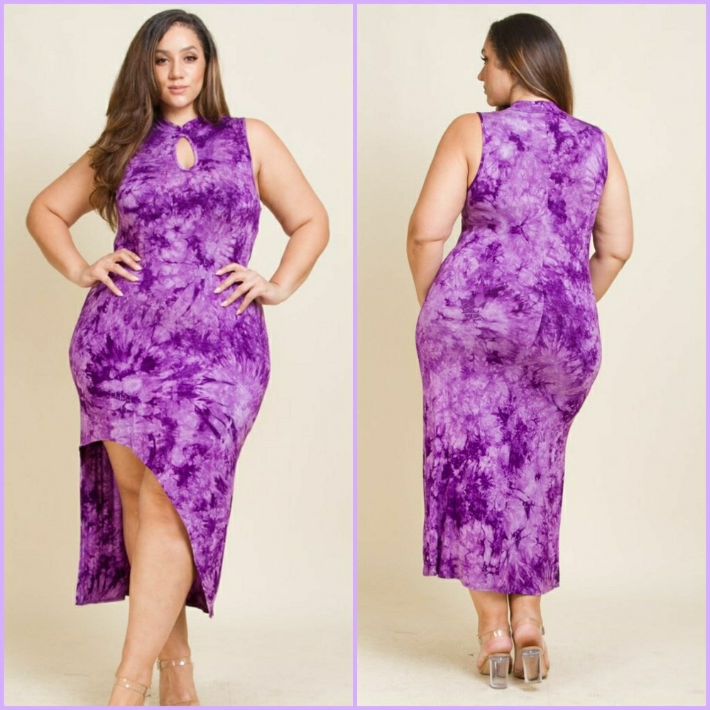 Purple Tye Dye Dress